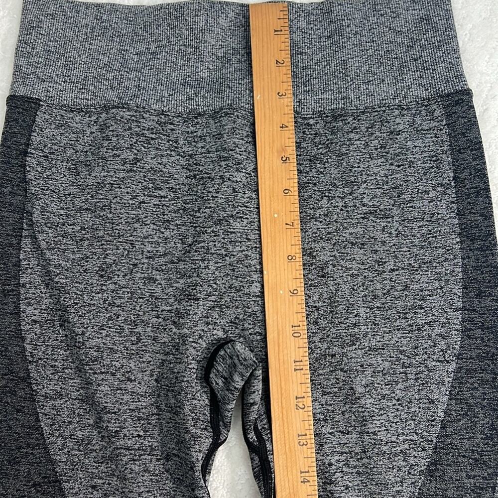PINK Victoria's Secret Active long black charcoal athletic leggings  L - Picture 4 of 8